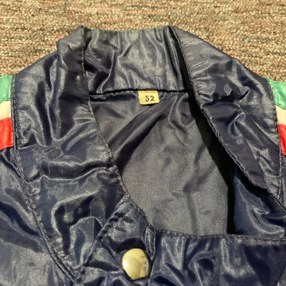 RARE Vintage Roces Ski Boots Jacket Size 52 Large Embroidered Windbreaker Blue - Picture 6 of 9